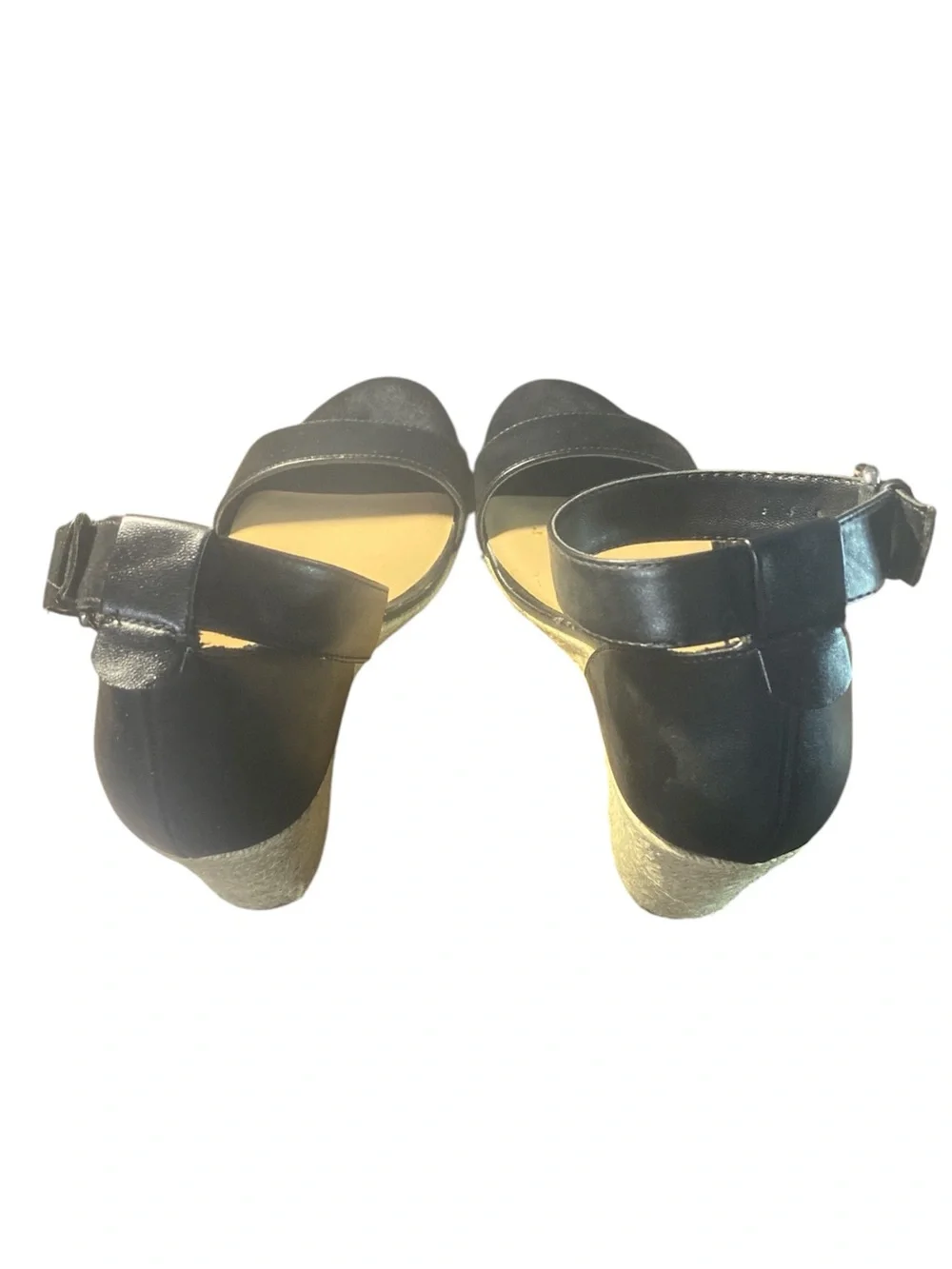 ANewDay Black Ankle-Strap Wedge Sandals sz 11
